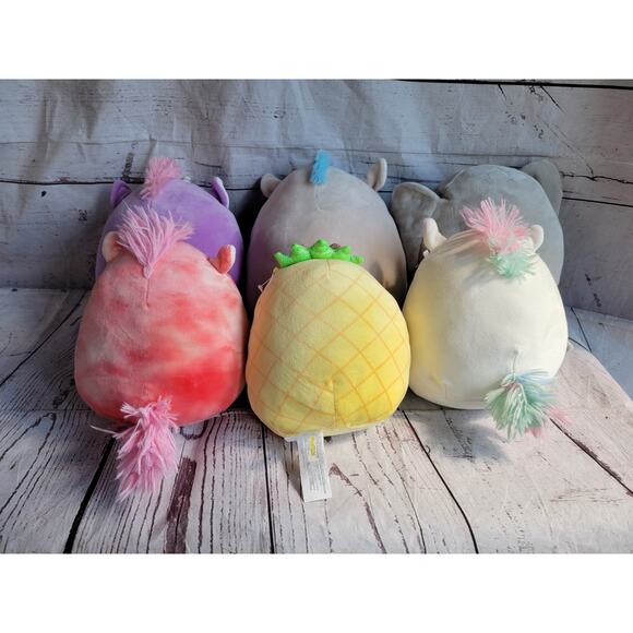 Lot Of 6 Squishmallow 8in Yellow Penguin Unicorns Elephant Stuffed Animal Plush - Picture 11 of 11